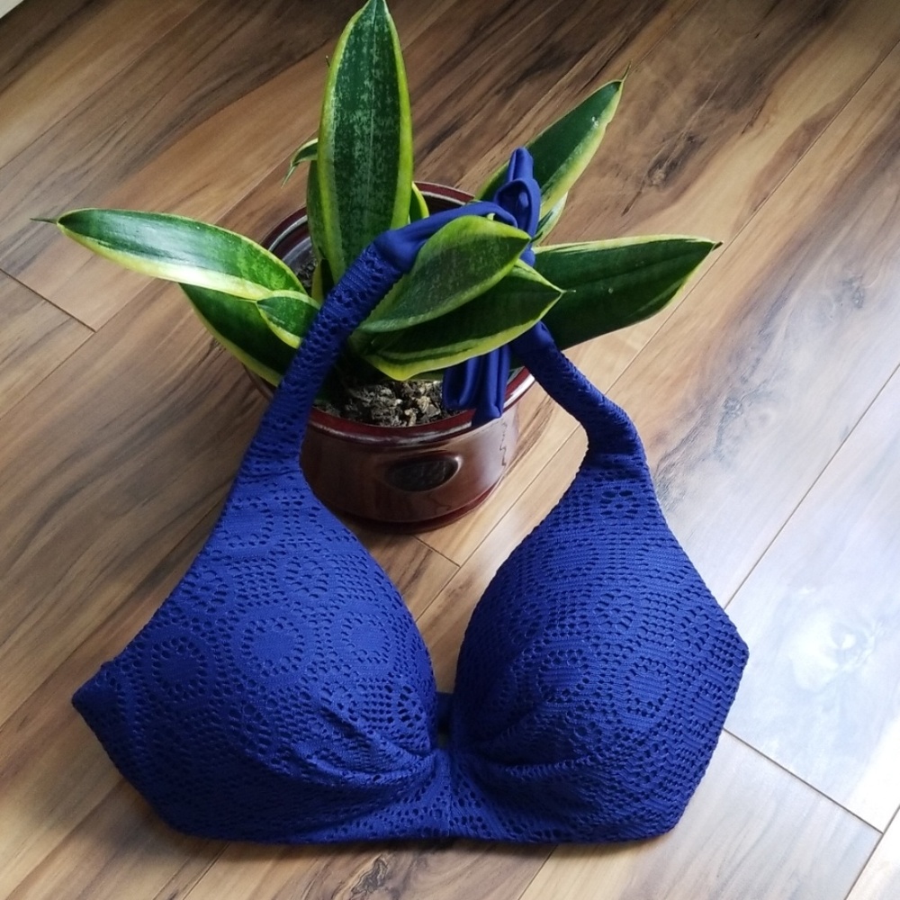 Sweet Escape Crochet Swim Bikini Push Up Top Sz 8